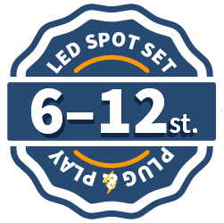 KlikAanKlikUit veranda - serre 6 stuks witte spots-afstandsbediening wit