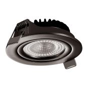 Led inbouwspot – dimbaar – 230 volt - 5 watt- 510 lumen- gunmetal - 3000k -IP65