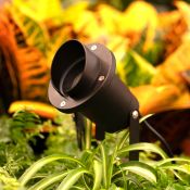 Tuin Prikspot met kap Philips Hue GU10 white & color kantelbaar zwart IP65