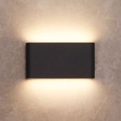 Led wandlamp up & down XL dimbaar 5 watt - 550 lumen - zwart