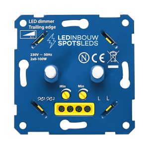 Led dimmer - 230 volt - fase afsnijding Maximaal 2 x 100 watt