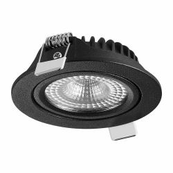 Led inbouwspot - 230 volt - 5 watt - 300 lumen - zwart - 1800-2700k - IP44