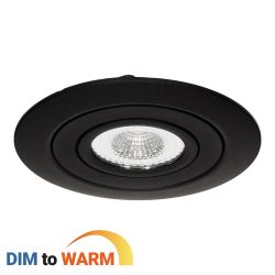 230 Volt LED Inbouw Spot Dimbaar Zwart XL Ø 75 - 120 mm