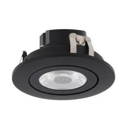 Cabinet inbouwspot dimbaar - 230 volt 4 watt - 260 lumen - zwart - 3000k