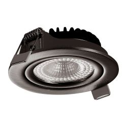 Led inbouwspot – dimbaar – 230 volt - 5 watt- 510 lumen- gunmetal - 3000k -IP65