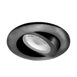 Design inbouwspot - dimbaar - 230 volt 5 watt - 750 lumen- gunmetal- 3000k- IP65