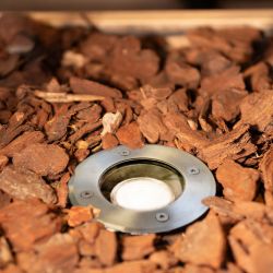 Grondspot met gu10 Philips Hue white & ambiance - nikkel