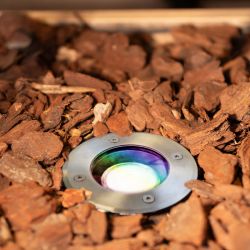 Grondspot met gu10 Philips Hue white & color- nikkel