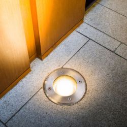 Philips led grondspot gu10 - dimbaar - nikkel