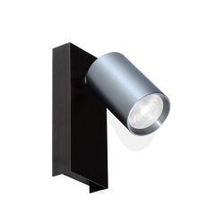 Wandlamp Ventra blauwgrijs enkelvoudig met 4 watt philips gu10