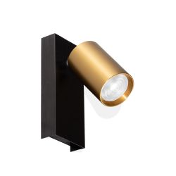 Wandlamp Ventra goud enkelvoudig met 4 watt philips gu10