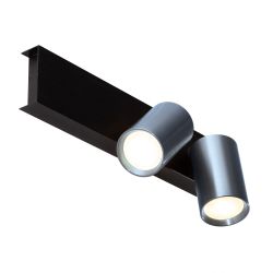Wandlamp Ventra blauwgrijs tweevoudig met 4 watt philips gu10