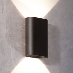 Led wandlamp up & down dimbaar 10 watt  zwart