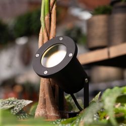 Tuin Prikspot – Philips GU10 – kantelbaar – zwart – IP65