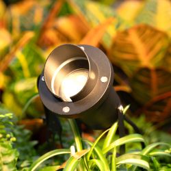 Tuin Prikspot met kap Philips Hue GU10 white&ambiance kantelbaar zwart IP65