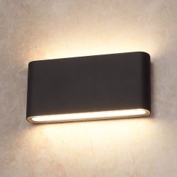 Led wandlamp up & down XL dimbaar 5 watt - 550 lumen - zwart