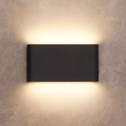 Led wandlamp up & down XL dimbaar 5 watt - 550 lumen - zwart